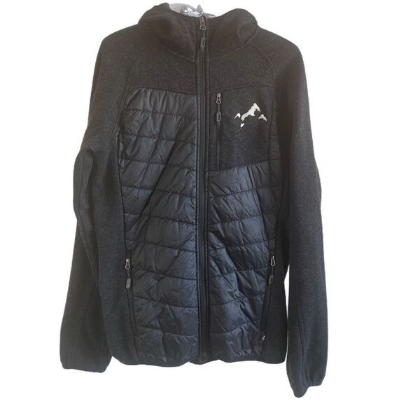 McKinley Men’s Wool Blend Hooded Puffer Jacket - Picture 1 of 4